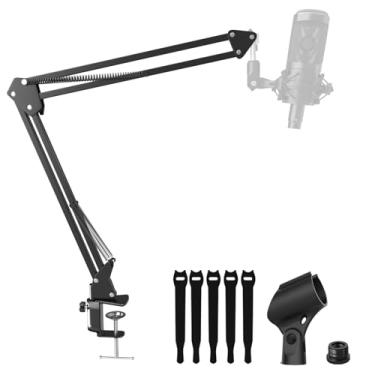 Imagem de Etour Suporte De Braço Para Microfone [Máx. 3,3 Libras] Resistente Mesa, Montagem Em Tesoura, Acessórios Streaming Blue Yeti, Hyperx Quadcast S Solocast Snowball Fifine K669B At2020 - Médio