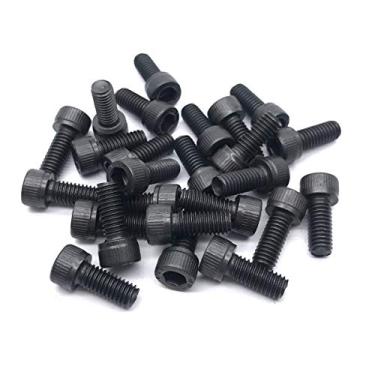 Imagem de Parafusos de cabeça de soquete M6-1 x 14 mm, aço de liga de grau 12,9, unidade de soquete Allen, acabamento de óxido preto, linha completa, (25 peças)