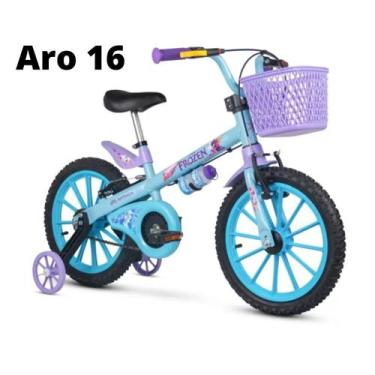 Imagem de Bicicleta infantil aro 16 princesa Frozen oficial menina - Nathor