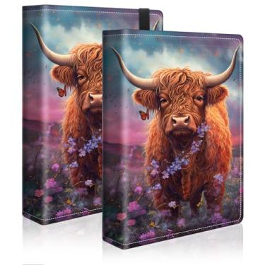 Imagem de WZCJDHMJ Álbum De Fotos 4X6 Com 120 Bolsos Para Elástico Forte, Álbuns Couro Mini Capacidade E Compartimento Família, Casamento, Meninos Meninas, Aniversário, Linda Vaca Das Terras Altas