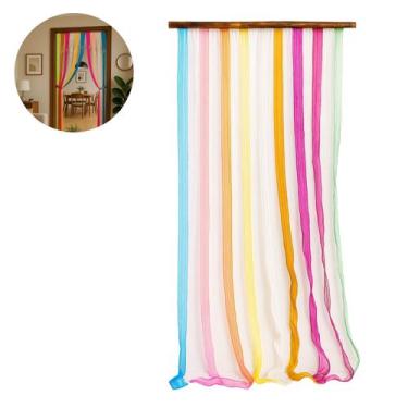 Imagem de CORTINA DE PLÁSTICO COLORIDO PARA PORTA COM 80x1,98 CM - Dasshaus Deco