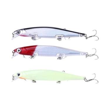 Imagem de Isca Artificial Laser Hard Minnow 13g 11cm Com Olhos 3D, Ação Lenta E 