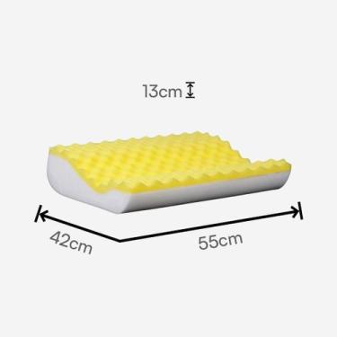 Imagem de Travesseiro Ortopédico Cervical Coluna Com Capa 55x42x13 Espumix