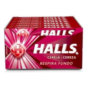 Imagem de Bala Halls Cereja Caixa Com 21 Unidades De 28g