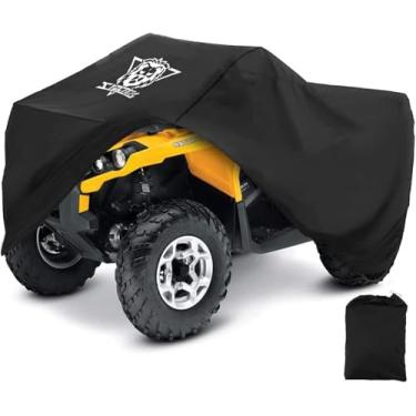 Imagem de Capa ATV à prova d'água XYZCTEM, preto resistente, protege 4 rodas da chuva de neve ou do sol, tamanho universal grande serve para a maioria das quadradas.