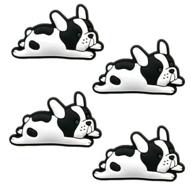 Imagem de Newbloam Amuletos de sapato de cachorro Boston Terrier; berloques Boston Terrier para decoração de sapatos de entupimento fofos filhotes de animais de estimação para crianças, adultos, amantes de cães