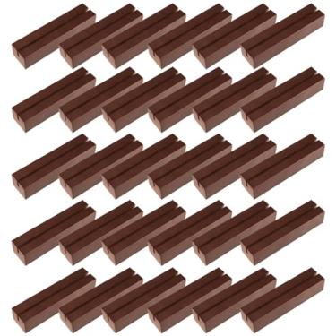 Imagem de PINGEUI Pacote Com 30 Porta-Cartões De Madeira, 4,7 × 1,2 1" (12,9 X 3,8 2,5 Cm), Suporte Acrílico Rústico, Exibição Números Mesa Para Casamento, Festa, Jantar Em Casa, Aniversário