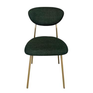 Imagem de Cadeira Lívia com Estrutura Dourada em Aço Carbono – Exclusiva