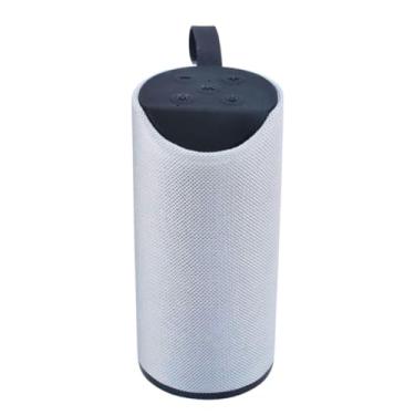 Imagem de Caixinha de Som Portátil Bluetooth USB Rádio FM Entrada Auxiliar MicroSD 10W ideal para Computador Churrasco Praia Piscina Acampamento (Cinza)