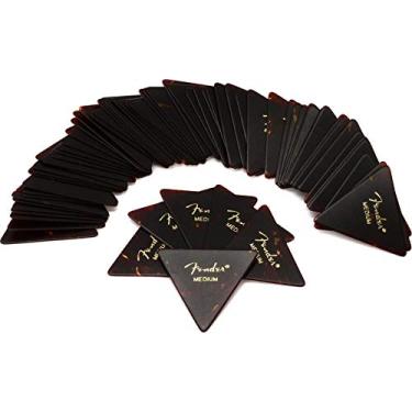 Imagem de Fender Palhetas de guitarra clássicas para celuloides formato 355, casca de tartaruga, médio, pacote com 72
