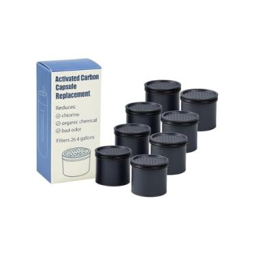 Imagem de Nispira Filtro de água de carbono de substituição compatível com garrafa de água Lifestraw Stell Universal Go2 Play, 8 peças