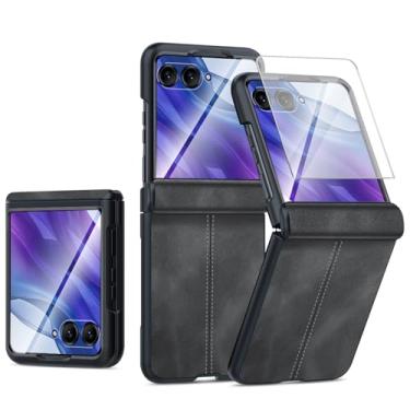 Imagem de AJDJTEN Capa de telefone para Motorola Razr 50 Ultra, capa moderna à prova de choque com dobradiça de proteção para PC, capa de telefone com proteção de tela integrada para Motorola Razr 50 Ultra