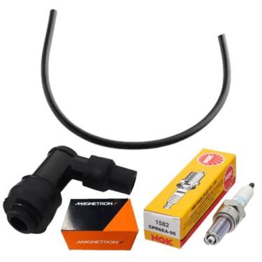 Imagem de Vela Ignição, Cachimbo, Cabo Ignição Pop 110 2016 a 2024 - NGK