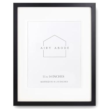 Imagem de Airy Abode Porta-retrato de madeira preta premium 28 x 35 fosco para 20 x 25 cm - escolha seu tamanho e cor