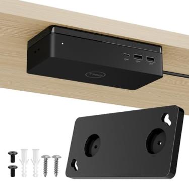 Imagem de CaSZLUTION Suporte sob mesa e parede para Dell Universal Dock UD22, suporte de base de acrílico (apenas placa preta)