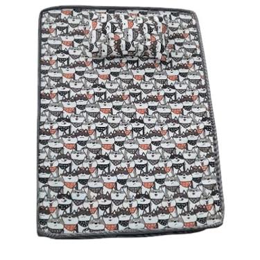 Imagem de Cama Box Pet Impermeável Ortopédica Grande| Espuma D23 + Travesseiro | Suporta até 100kg (G bandana 2,Grande)