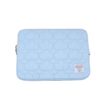 Imagem de RARITYUS Bolsa para laptop acolchoada macia de 11 a 14 polegadas, capa protetora para iPad, capa fofa para tablet em nuvem, bolsa de armazenamento para notebook para mulheres e meninas