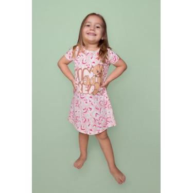 Imagem de Camisola Infantil Menina Algodão All Urso - Pink Dream, 10