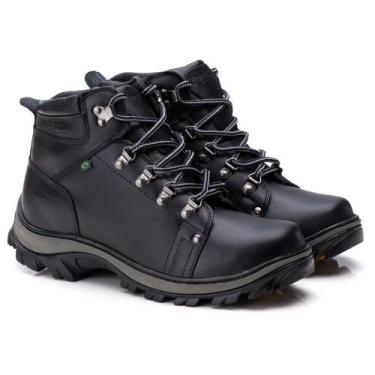 Imagem de Bota Coturno Masculino Adventure Couro Palmilha em Gel - RANSTER, Pret