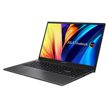 Imagem de ASUS VivoBook S 15 OLED Slim Laptop, tela OLED FHD de 15,6 polegadas, plataforma Intel EVO, Intel Core i7-12700H CPU, 16GB RAM, 512GB SSD, Windows 11 Home, Indie Black, K3502ZA-DS74