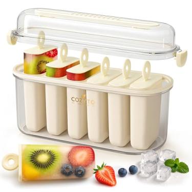 Imagem de Frozora AquaSix – Conjunto de máquina de picolé premium de 6 moldes (120 ml cada) com tampa antiderramamento, bandeja de liberação fácil e alças sem gotejamento | Moldes de picolé sem BPA para