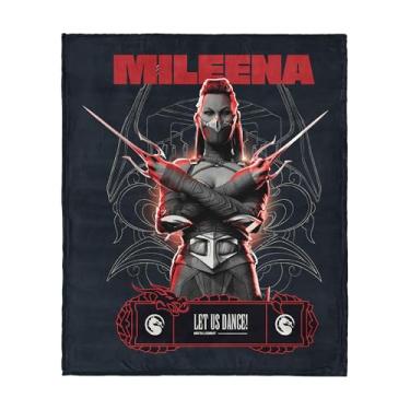 Imagem de Cobertor Mortal Kombat Silk Touch Sherpa – Mileena Let Us Dance, frente de lã ultramacia com costas de sherpa aconchegante, 102 x 127 cm