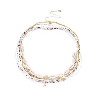 Imagem de Conjunto de correntes de contas de cintura boho coloridas para o verão, corrente de barriga africana, contas elásticas para perda de peso, correntes corporais, joias de biquíni para mulheres