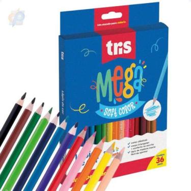 Imagem de Lápis De Cor Tris 36 Cores Mega Soft Color Super Macio