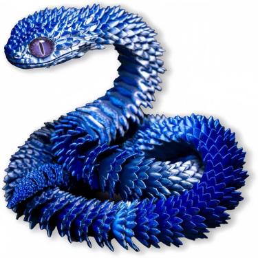 Imagem de Modelo de animal impresso em 3D: Snake Viper, Home Office Decor, azul
