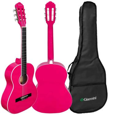 Imagem de Violão Acústico Giannini Start 3/4 N-6 Pink Glossy Pkg C/ Capa