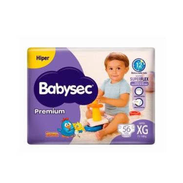 Imagem de Fralda Babysec Hiper Premium XG 56 Unidades, XG, 56