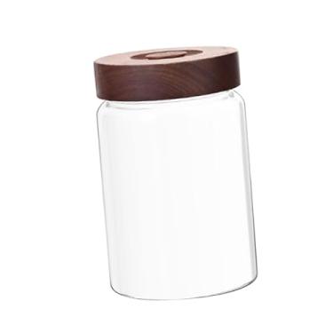 Imagem de Fenteer Caixa de grãos de café organizador de alimentos recipiente de armazenamento de chá válvula de para cozinha farinha café loja açúcar casa, 1000ml 10x10x15cm