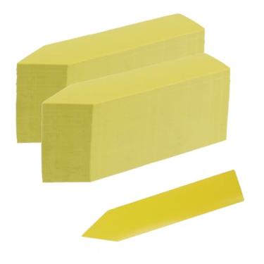 Imagem de Chinflly 200 etiquetas de plantas de 10 cm, etiquetas de plástico para nome de plantas, marcadores de jardim para jardim interno ao ar livre, amarelo