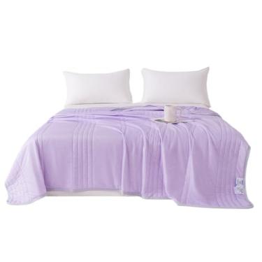 Imagem de Cobertor frio, cobertor gelado para quem dorme quente, dupla face - Colcha fresca respirável para quarto, viagem, sofá, casa, dormitório, crianças, meninas, acampamento, apartamento