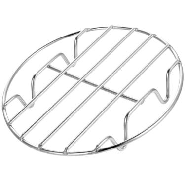 Imagem de Estante a vaporizador de 16,9 cm Rack redondo para assar assar, cozinhar a vapor, prateleiras de resfriamento para banho de água de descanso, prateleiras de conservas para fritadeira a ar, panela de