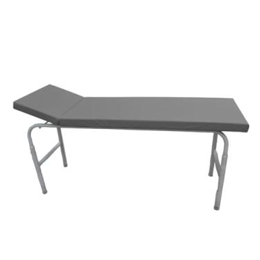 Imagem de Maca Mesa de Exame Clínico Hospitalar 55x180cm Estofada Cinza