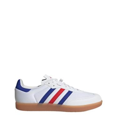 Imagem de adidas Tênis adulto unissex Velosamba 2, Branco nuvem, azul lúcido, melhor escarle, 45