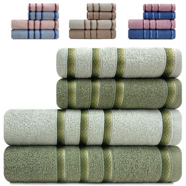 Imagem de Jogo de Toalhas 4 Peças Banho e Rosto 100% Algodão Appel Classic