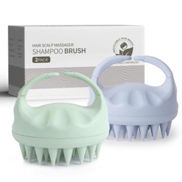Imagem de Escova de shampoo para massageador de couro cabeludo Sndyi, 2 peças de