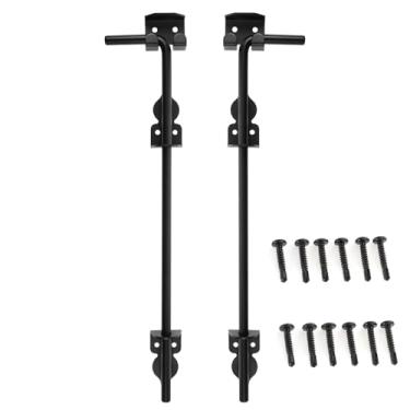Imagem de Dimeho Pacote com 2 unidades de haste de queda de portão de parafuso de cana para serviço pesado, trava de aterramento, trava de aço, trava de metal projetada para portas de portões de metal