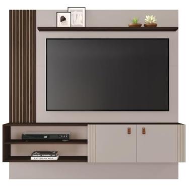 Imagem de Painel Preciso para TV até 65 Polegadas JCM Movelaria Off White Café
