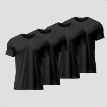 Imagem de Kit 4 Camisetas Dry Fit Masculina Lisa Treino exercício funcional - LA