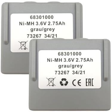Imagem de (2 unidades) 68301000 68300900 Bateria recarregável 3,6V-2,75Ah Ni-MH Grau/Cinza para controle remoto HETRONIC, bateria cinza 68301000