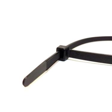 Imagem de Cinta plastica 40 cm abraçadeira nylon preta 1,9 x 7,5 x 400 mm 100 un