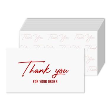 Imagem de Pacote de 100 cartões Thank You Business Note  Cartolina de 350 g/m² d