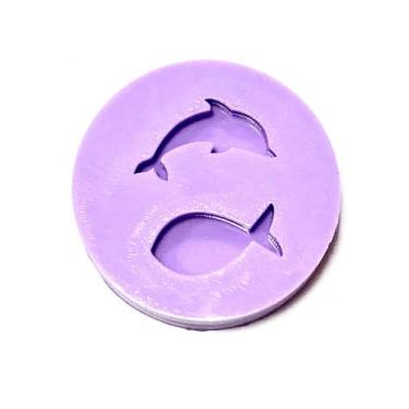 Imagem de F1520 mini molde de silicone peixe e golfinhos confeitaria biscuit - c