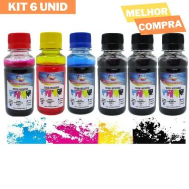 Imagem de 6 Refil 600ml Tinta Compatível L375 L395 L3150 L3110 - RC