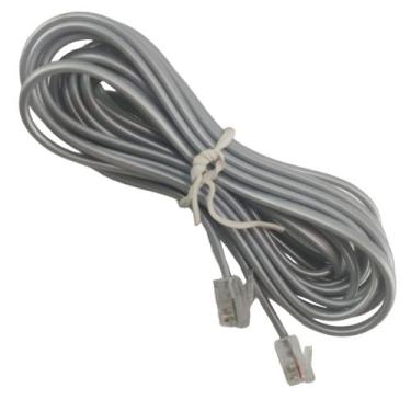 Imagem de Fio Telefonico Cabo RJ11 Extensao Telefone Fixo 3 Metros Resistente - 