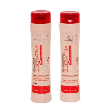 Imagem de Shampoo Condicionador Queratina Vitiss cabelos quimicamente tratados a