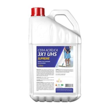 Imagem de Cera Acrílica 3 em 1 UHS Seladora e Restauradora Riccel 5 litros, Bran